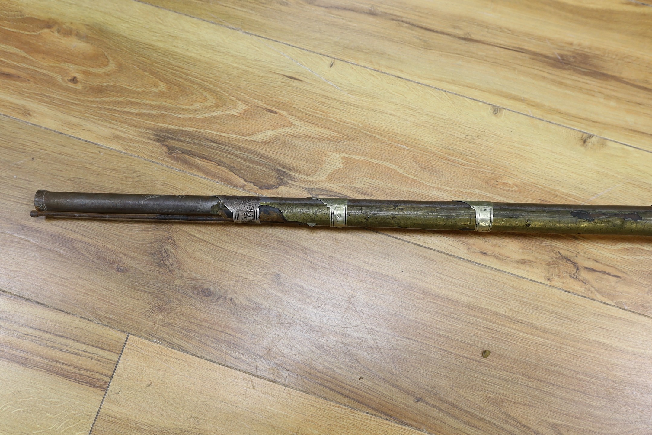 An Eastern antique flintlock musket